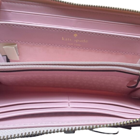 Kate Spade Dusty Pink Leather Bow Wallet - Picture 7 of 9
